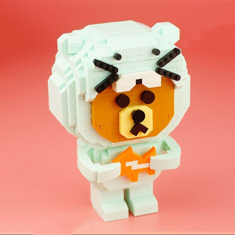 LOZ 9245 Animal World Beaver Bear Fish Pet 3D Model 860pcs DIY Mini Diamond Blocks Bricks Building Toy for Children Gift No Box