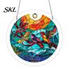 Home Decor Puzzle Gift Acrylic Suncatcher, Colorful Window Hanging, 7.48 Inch Sun Catcher Stained Glass Decoration Ornament, Ideal for Gifting
