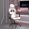 VidaXL Gaming Chair with Footrest Swivel Computer Chair Armchair Ergonomic Office Seat Interior White and 3143662
