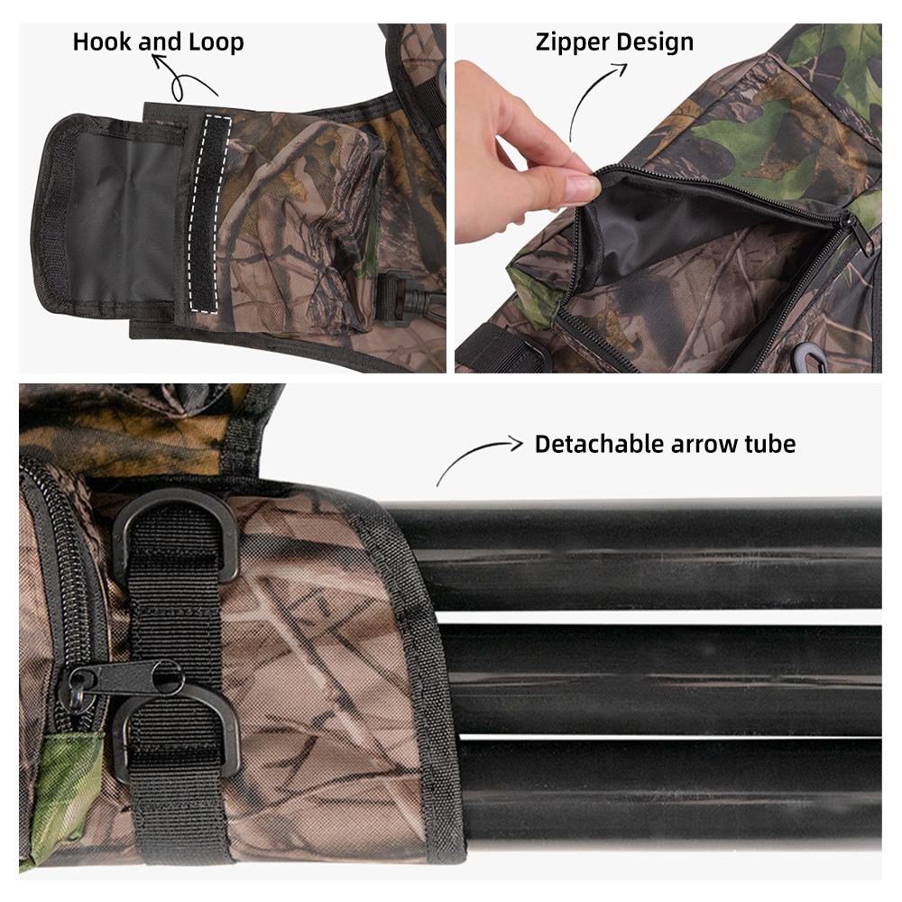 Колчан для стрельбы из лука с 3 трубками на поясе, мишень для стрельбы из ткани Оксфорд, колчан для стрел с регулируемым ремнем