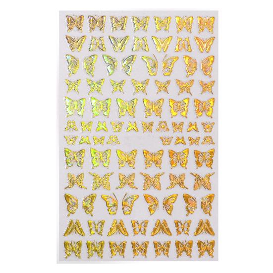 1 лист наклейки для ногтей, тонкая текстура, 3D безопасная красивая наклейка для маникюра с бабочкой для фотографии
