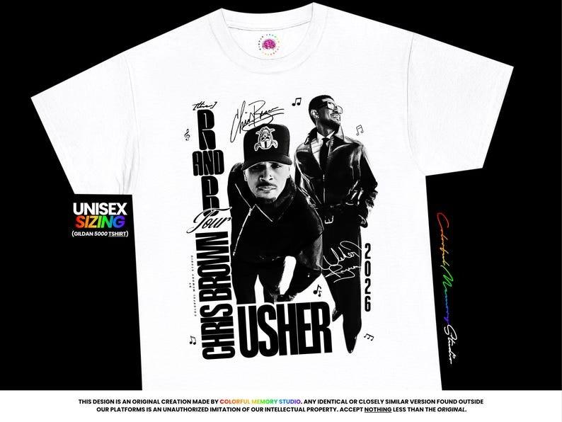 Chris Brown and Usher R&B Tour Shirt 2026, RNB Concert Merch