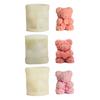 3D Rose Bear Mold Teddy Bear Candle Making Mold Flexible Silicone Casting Mold for DIY Handmade Soaps Candles Epoxy Resin Plaster Crafts