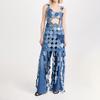 Spring 2025 Fashion: Sexy Blue Denim Tassel Suspender Dress for Women