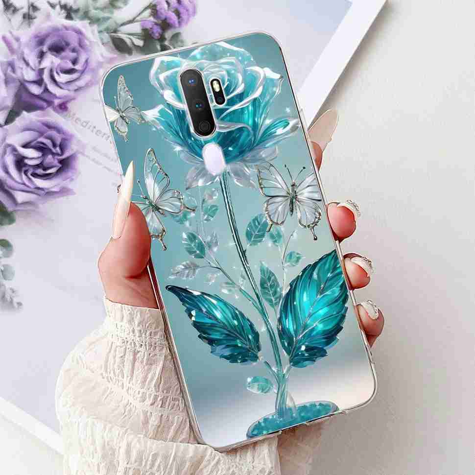 Чехол для Oppo A9 2020 CPH1937 Цветы Закат Мягкий Силикон ТПУ Чехол для Oppo A9 A 9 6.5" CPH1939 CPH1941 Корпус Телефона