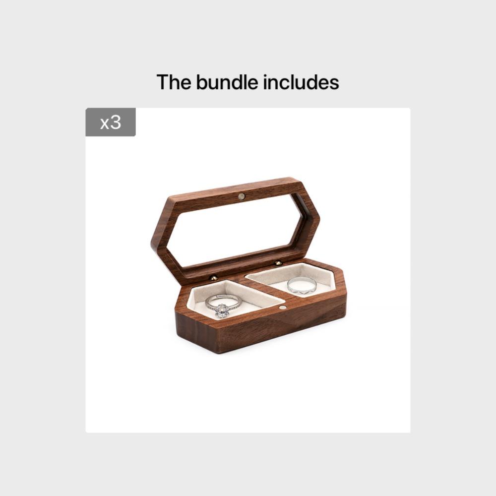 1 шт. Деревянная шкатулка для украшений, Винтажная коробка для демонстрации колец, Коробка для хранения обручальных колец, Коробка для хранения серег и ожерелий, Маленькая шкатулка для украшений