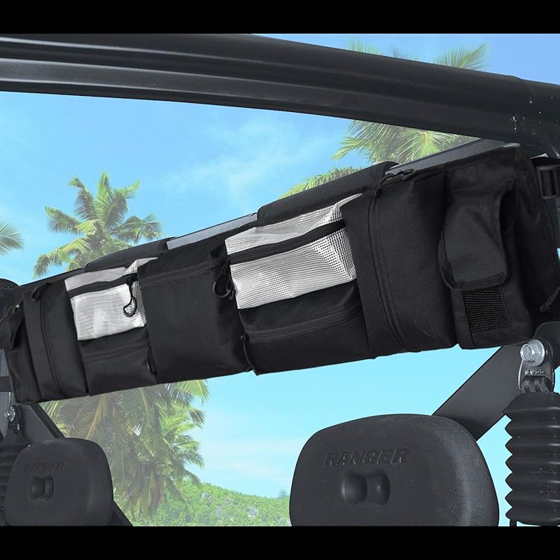 MYDAYS UTV Roll Cage Organizer Case, Cargo Rear Storage Bag Gear Bags,Tools Storage Solution For Most Full Size UTVs, Polaris, Yamaha And Kawasaki