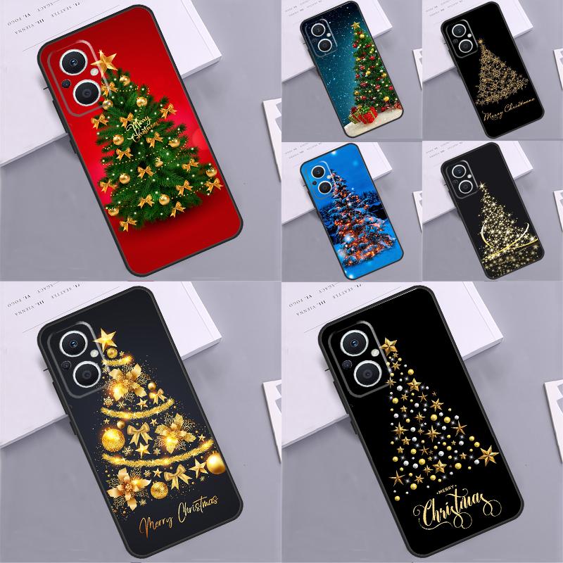 Merry Christmas Tree Case For OPPO Reno 5 Lite 4 6 7 8 10 Pro 8T 4Z 5Z OPPO Find X3 Lite X2 Neo X5 X6 Pro Cover