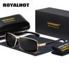 Men Women Polarized Alloy Rectangle Frame Sunglasses  Driving Sun Glasses Shades Oculos Male