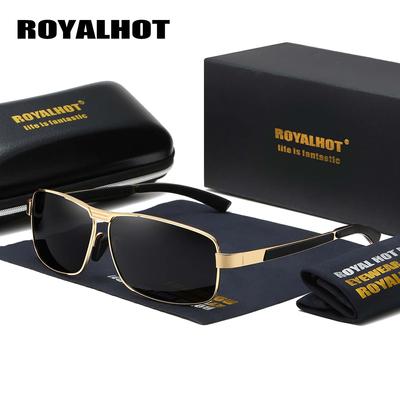 Мужские и женские поляризационные солнцезащитные очки в прямоугольной оправе из сплава, солнцезащитные очки для вождения, очки Óculos, мужские