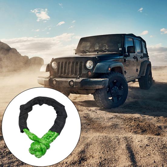 Synthetic Soft Shackle 56000 Lbs Breaking Strength 22" Length Shackle Rope Heavy Duty Tow Shackle for Off-Road Truck SUV