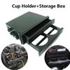 Universal CX-28 Car Auto Double Din Radio Dash Trim Pocket Drink Cup Holder Storage Box