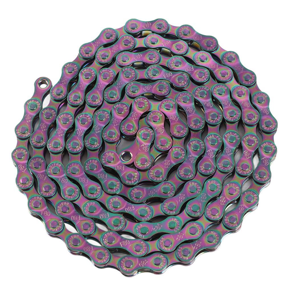 Bike Chain Rust Proof Sensitive Colorful Electroplating 6 7 8 Speed Chain for Road Mountain Bikes