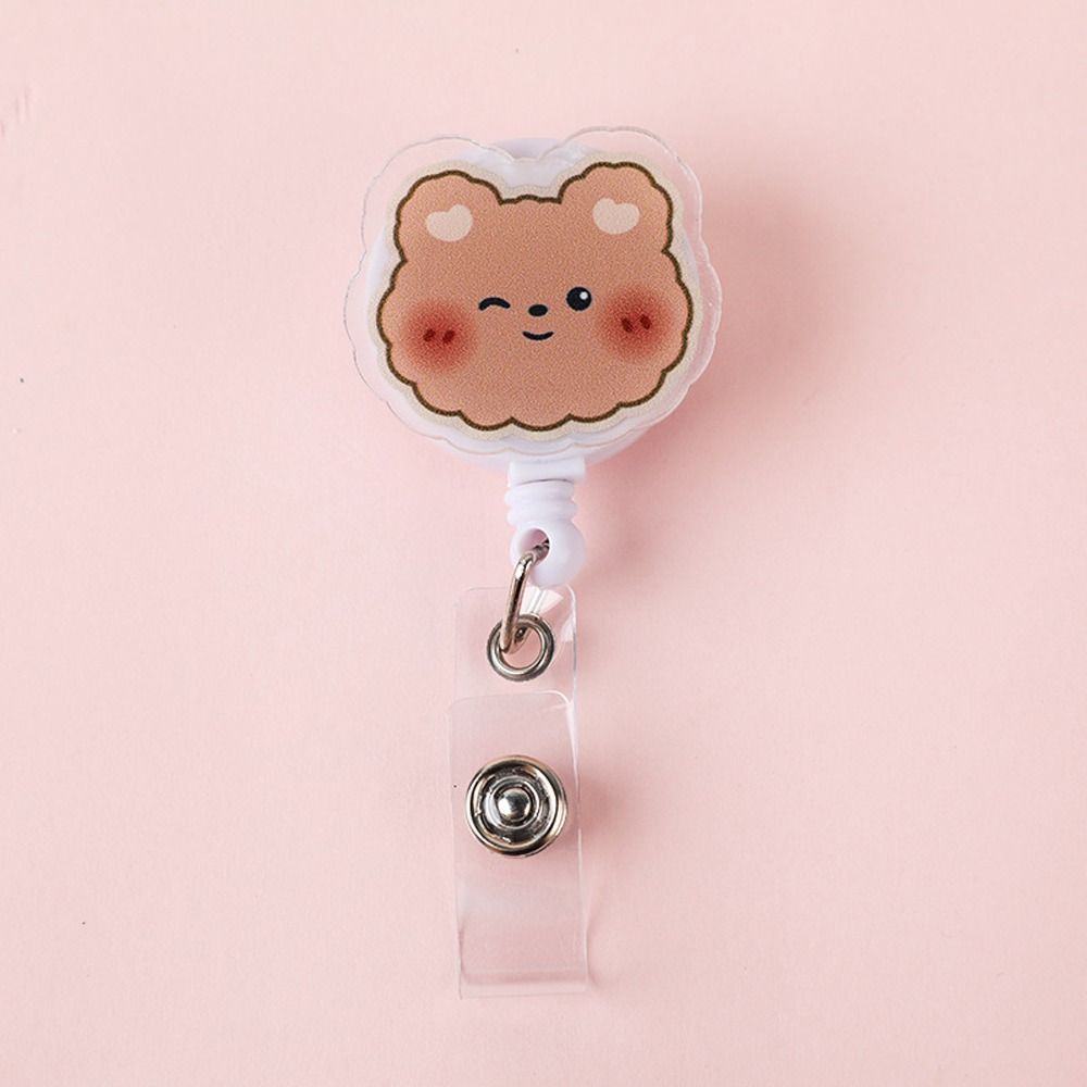New Cute Silicone Fruits Avocado Retractable Pull Badge Reel ID Lanyard Name Tag Card Badge Holder Reels