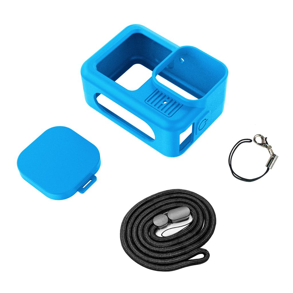 Silicone Protective Case with Lens Cap For GoPro Hero 13 Camera Case Protective Sleeve With Lanyard for Outdoor