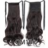 Colorful Ombre 2 Tone Cosplay Ponytail Hair Extension Body Wavy Fake One Piece Clip In Tie Up Pony Tail Dark Green/Green