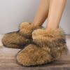 Модные женские пушистые плюшевые теплые ботильоны на осень-зиму, нескользящие зимние ботинки, повседневные, большой размер 44, короткие ботинки из искусственного меха для женщин