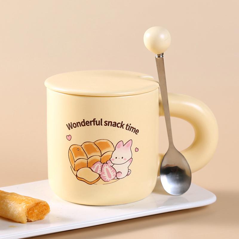 Керамическая Кружка для Хлеба Милая Чашка для Молока Чашка для Молока Общежитие Чашка для Питьевой Воды Кружка Высокий Внешний Вид
