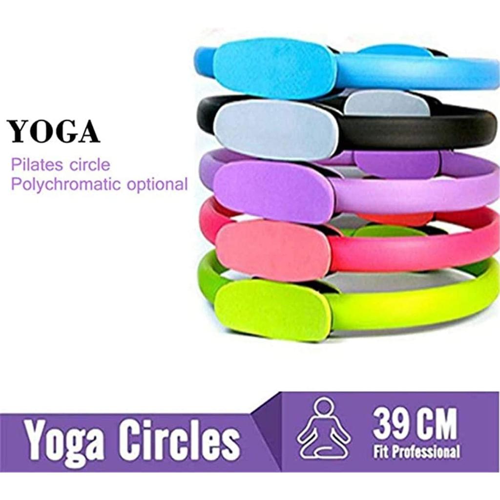 Pilates Rings Yoga Pilates Magic Circle Pilates Ultra Fit Exercise Resistance Fitness Toning Ring Workout Fitness Circles with Dual Grip Handles