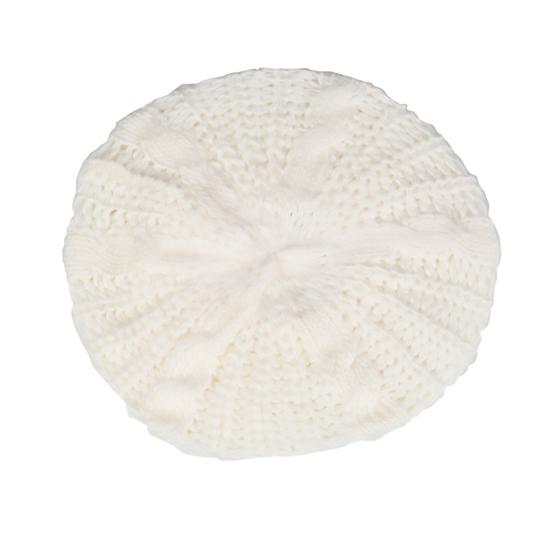 Берет Высокоэластичный Удобный в Носке Удобный Женский Однотонный Вязаный Берет для Улицы