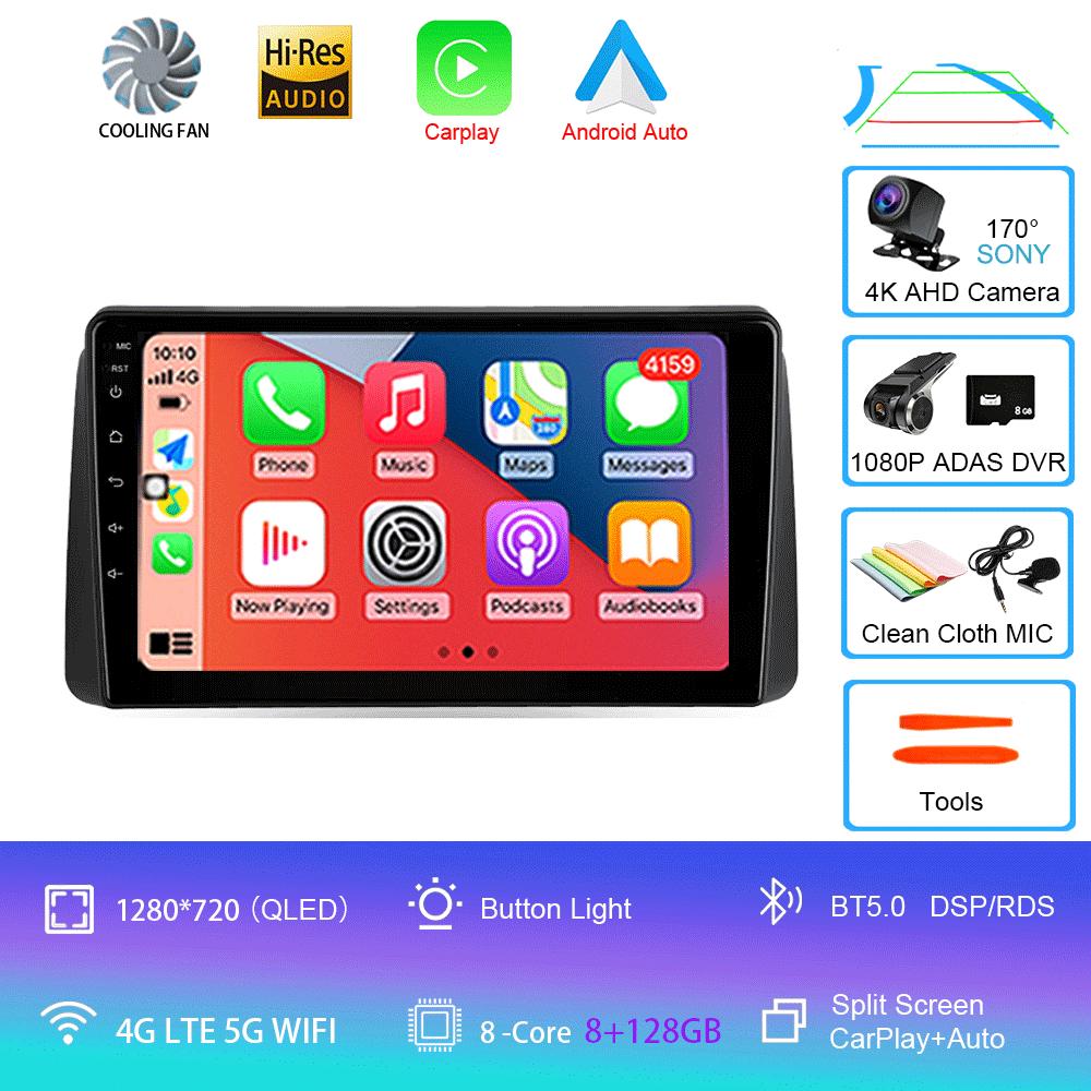 Для Chrysler Grand Voyager 5 2011-2015 Автомагнитола Android 14 Carplay Auto Для Dodge Grand Caravan 2008-2020 GPS Мультимедийный плеер