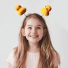 2 шт., забавная желтая утка, декор, повязка на голову, весенний дизайн, плюшевая кукла, декор, обруч для волос для девочек, эластичный головной убор с мультяшным рисунком, аксессуар для волос