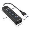 Atolla USB USB Алюминиевый USB-хаб Расширитель 5 Гбит/с Данные Легкий и Совместимый с iPad и для Удаленной Работы, 4-портовый USB 3.0 Хаб, Сплав, Хаб, Высокоскоростной