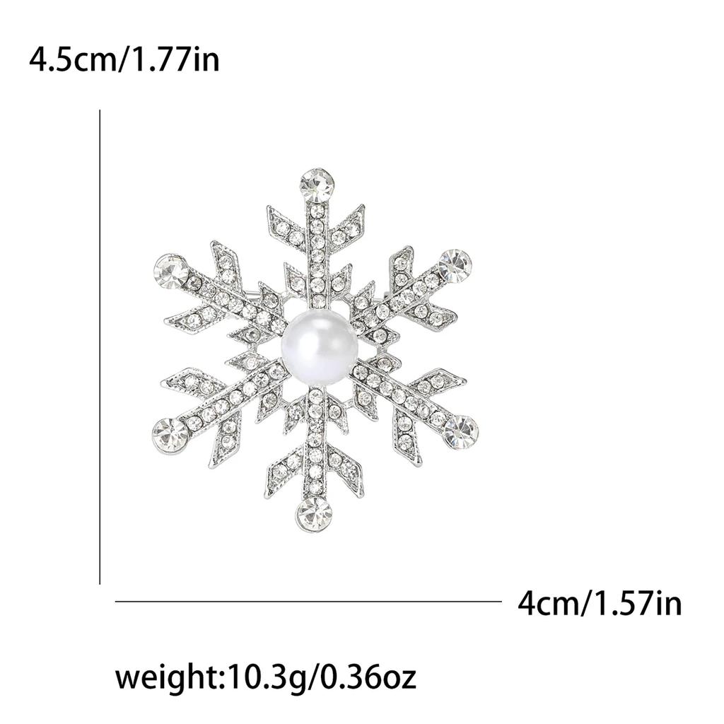 Rhinestone Snowflake Brooches for Women Unisex Christmas Pins Multi-color Available Fashion Jewellery Accessories Gifts