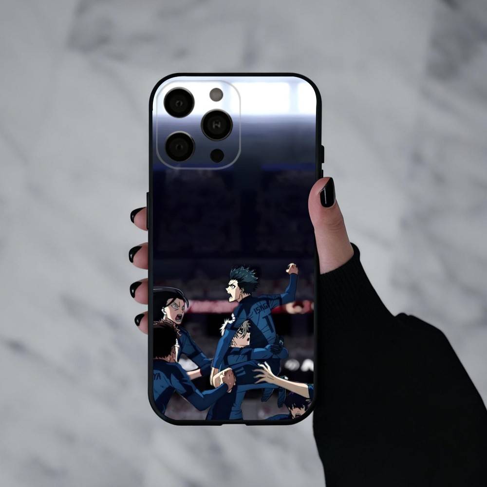 Чехол для телефона Manga B-Blue L-Lock-K для iPhone 17pro, 16,15,14,13,12,11 X XR Plus, Других Мягкий Черный Чехол