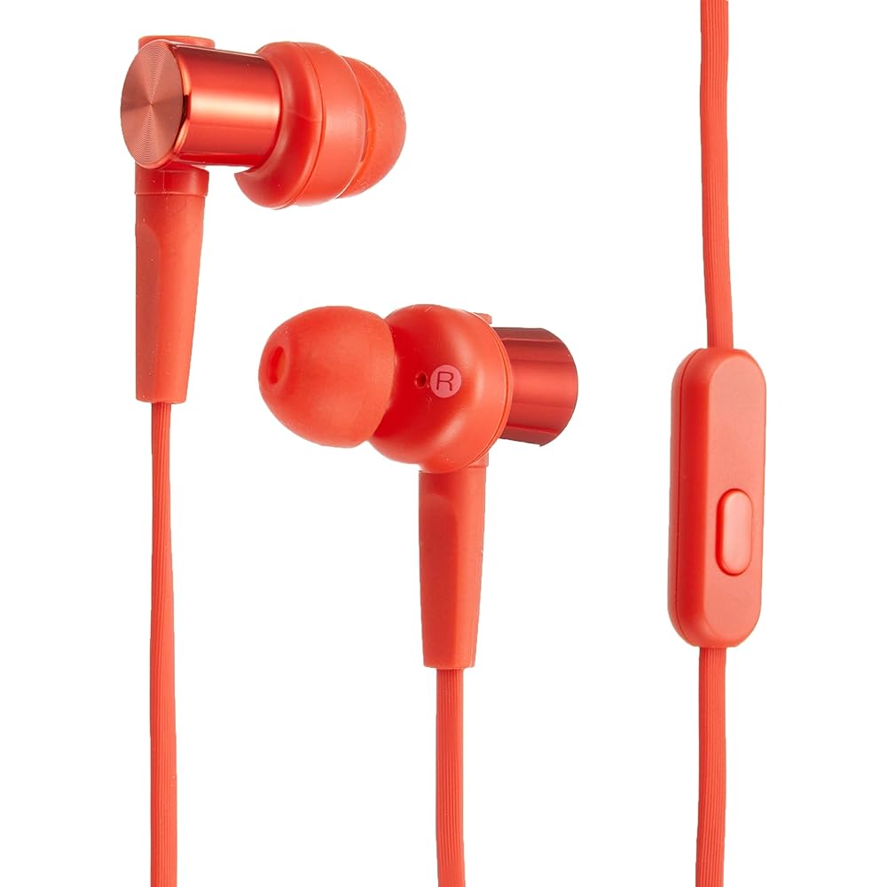 Sony MDR-XB55AP In-Ear Headphones (Heavy Bass Model): Canal Type, with Remote Control and Microphone, Red (MDR-XB55AP R)