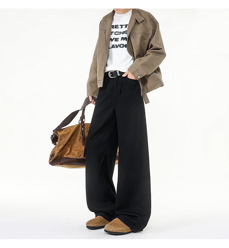 Очень длинные белые джинсы для высоких мужчин - Большой размер, Чистый крой, Прямые и широкие штанины, Универсальные брюки в пол