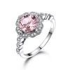 S925 Sterling Silver Luxury Fashion Morganite Ring For Women Personalized Valentine's Day Gift
