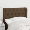 VidaXL Headboard with Ears Dark Brown 83x16x78-88 Cm Fabric3119081