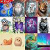 Алмазная картина с животными, полная дрель, квадратная круглая вышивка крестиком, Новое поступление, Алмазная вышивка, пейзажная мозаика, домашний декор