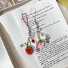 Sweet Y2K Cute Strawberry Mobile Phone Lanyard Lovely Rabbit Four Leaf Clover Star Keychain Bag Charms Girls Fresh Cute Pendant