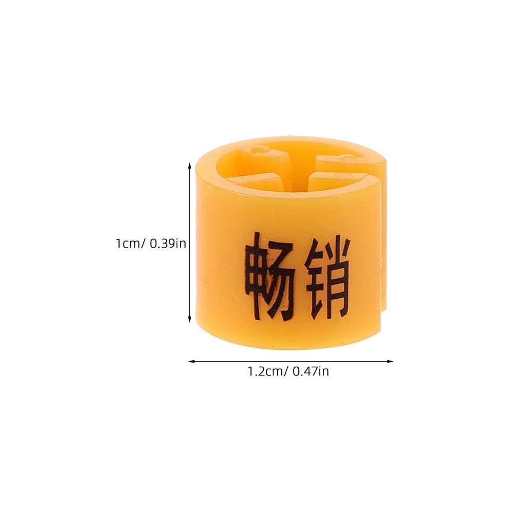100Pcs Garment Marker Clips Plastic Hanger Tags Removable Clothing Label Fasteners Store Retail Organization Signs Orange
