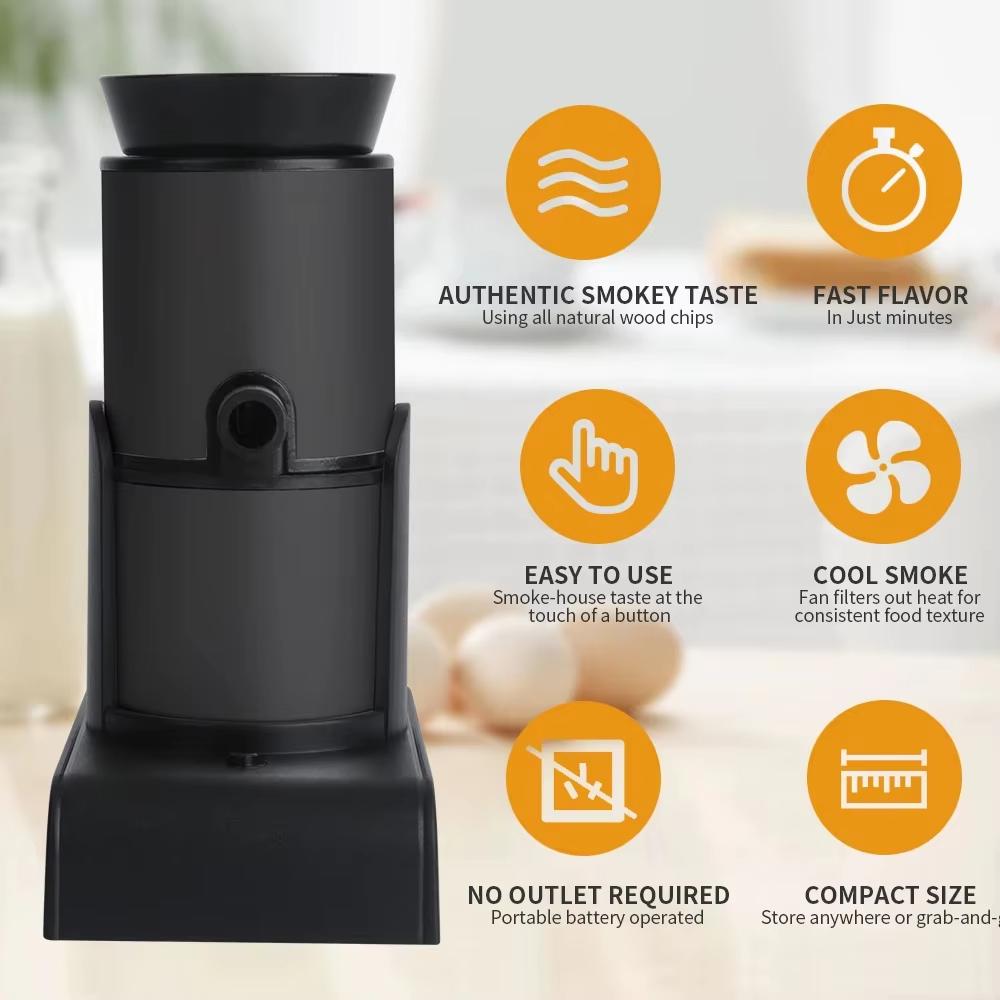 Инфузор для копчения Портативный Молекулярная кухня Копчение еды Генератор холодного дыма Мясо Копчение для BBQ Гриля Коктейлей Инструменты