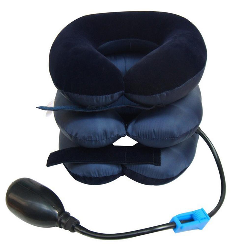 Inflatable Neck Stretcher Support Air Cervical Traction 3 Tubes Neck Braces Stress Relief Relaxation Men Women for Home Office
