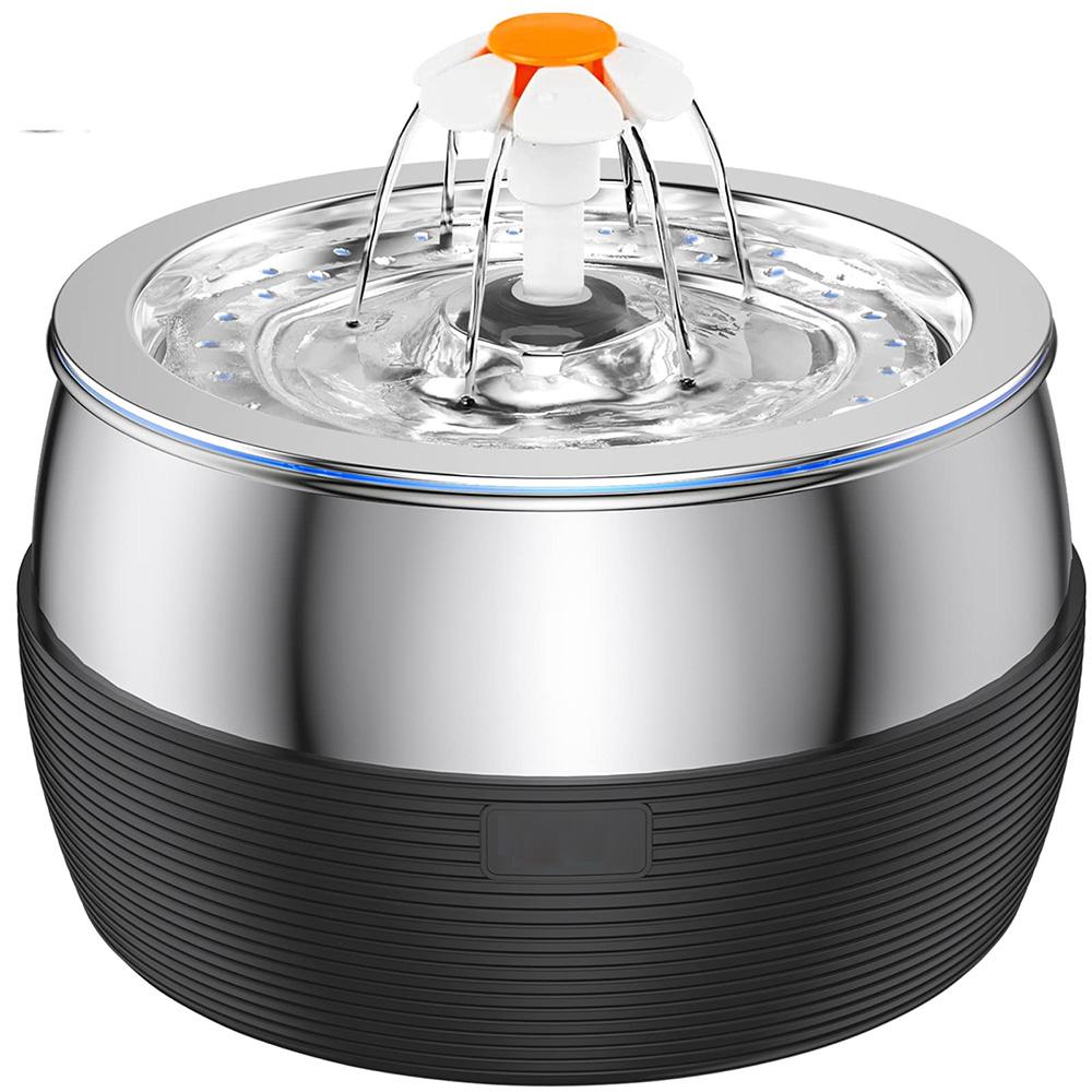 3L Автоматический фонтан для кошек из нержавеющей стали 102 унции фильтр для диспенсера воды для домашних животных с краном автоматическая поилка для кошек собак кроликов