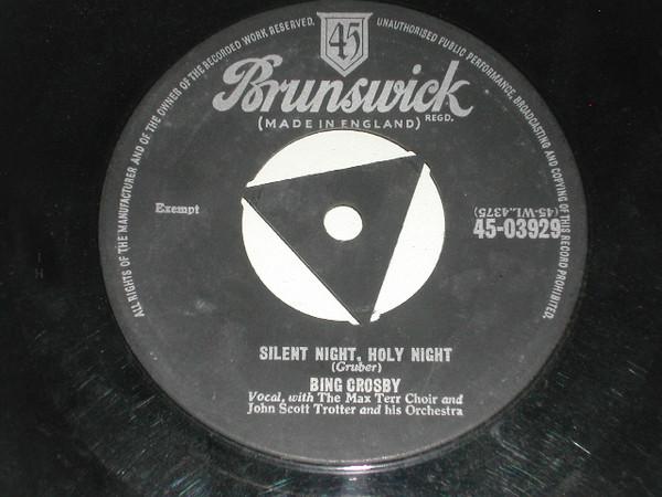 7-дюймовая пластинка БИНГА КРОСБИ Adeste Fideles 4503929 Brunswick UK Поп Б/у