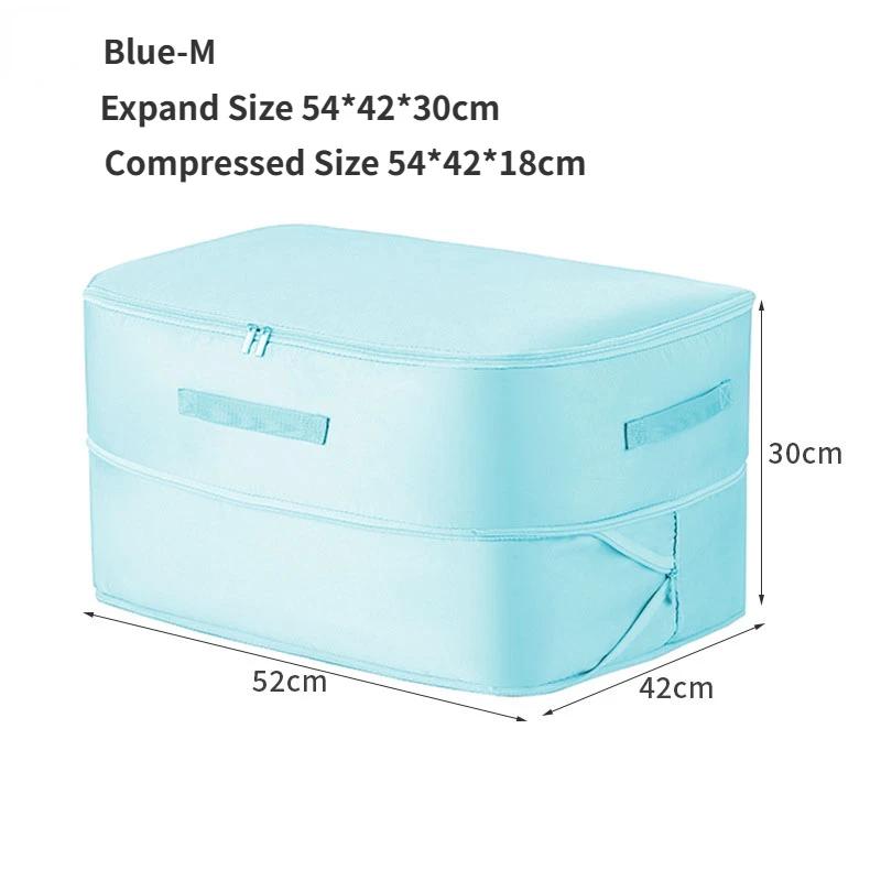 1pc Compression Packing Cube Wardrobe Drawer Puffer Jacket Storage Foldable Luggage Suitcase Organizer Compressed Travel