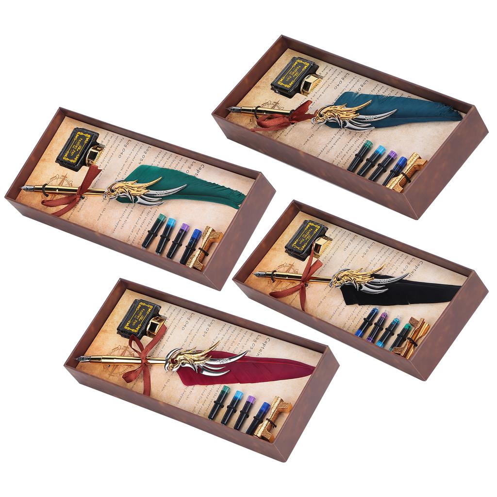  Набор для письма и каллиграфии в винтажном стиле из металла в стиле ретро с чернильницей SP270