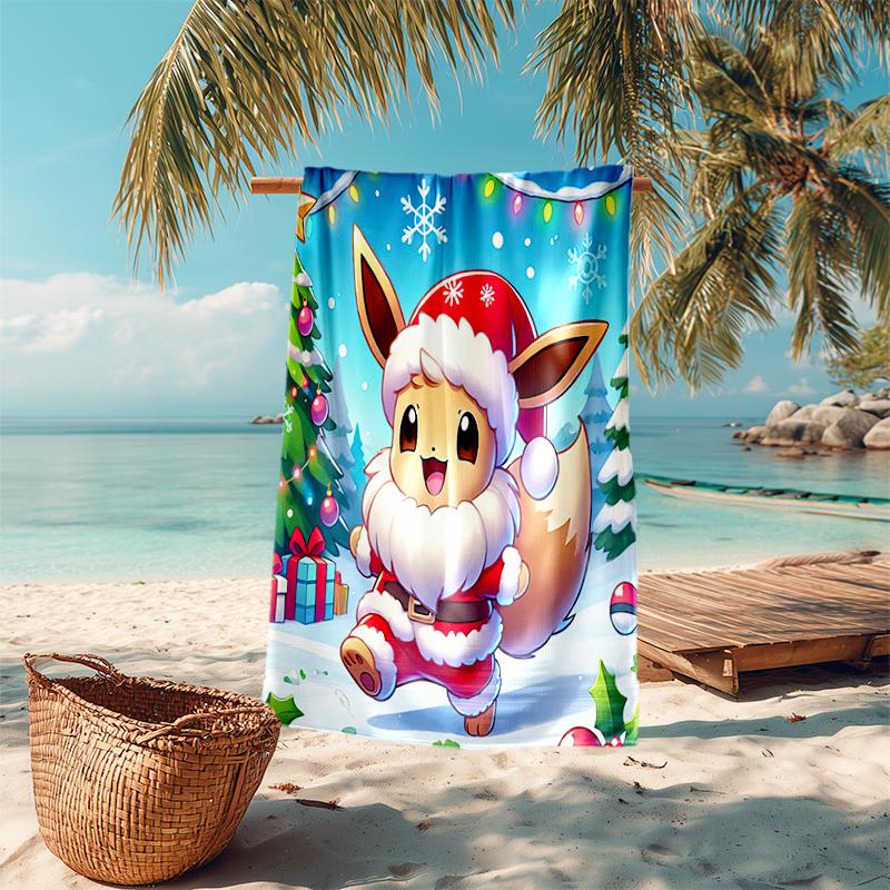Pokémon beach towel Outdoor camping Beach towel for vacation swim Outdoor pool Absorbent bath towel