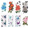Waterproof Tattoo Sticker Colorful Flowers Butterfly Studio Photography Photo Simulation Tattoo Set Tattoo