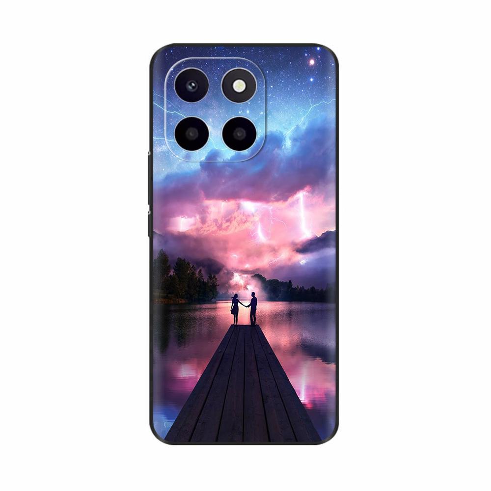 Чехол для Honor X6c Милый ТПУ Силиконовый Чехол для Телефона Для Honor X6c Задняя Крышка HonorX6c X 6C С Принтом Цветов Мягкий Силикон Coque Fundas
