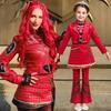 2026 New Hot Descendants Red Kids Dress Set Halloween Stage Performance Costume