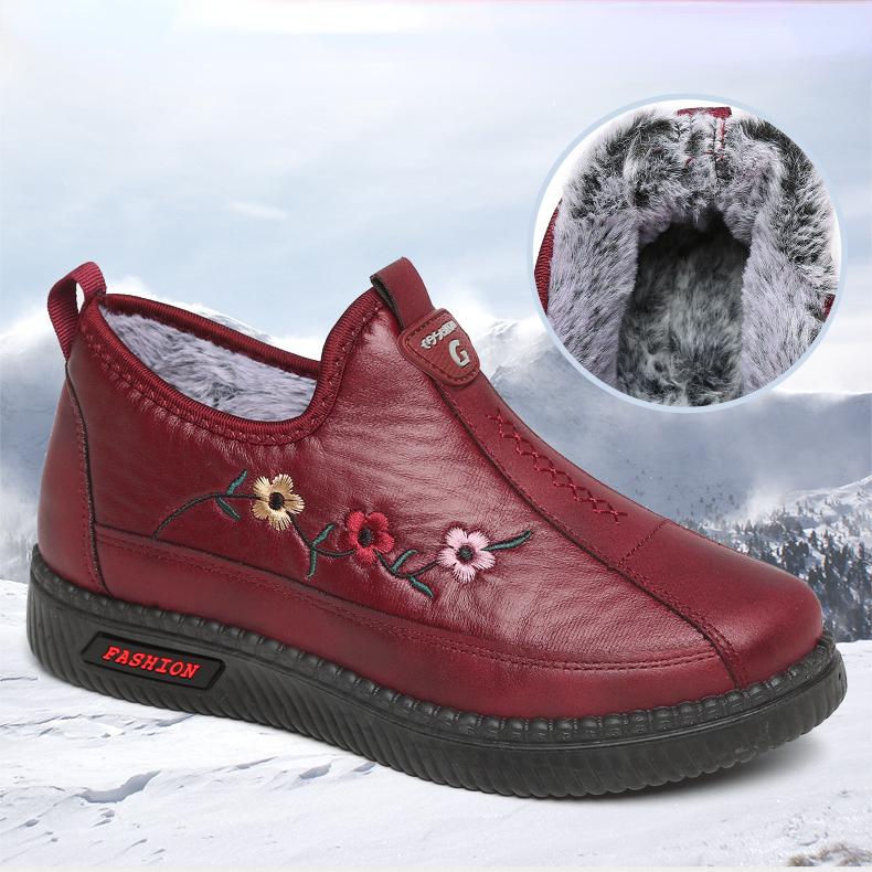 2022 зимняя новая обувь для матери среднего и пожилого возраста, хлопковая обувь, женские утепленные плюшевые удобные теплые зимние сапоги