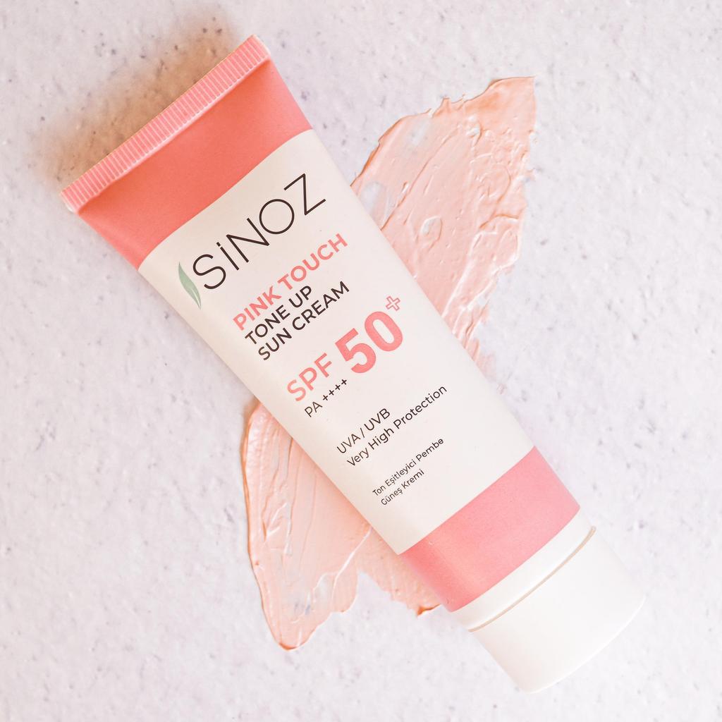 Sinoz Розовый тональный солнцезащитный крем SPF 50+ - Высокая защита от UVA 50 мл