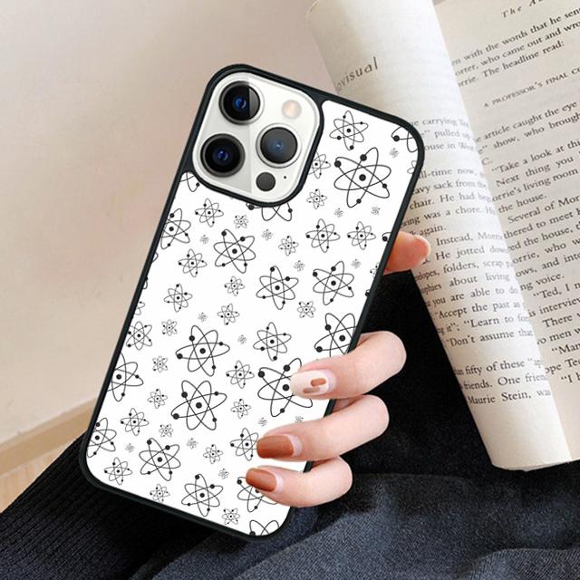 Atom Chemistry Science Phone Case Back Cover for iPhone 17 Air 16 15 14 13 11 12 Pro Max Plus Fundas Coque