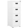 VidaXL White Filing Cabinet 46x62x133 Cm Steel
